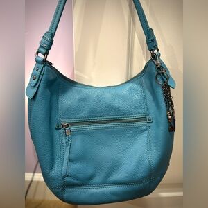 the Sak genuine leather hobo style bag. Turquoise color. NWOT, never used.